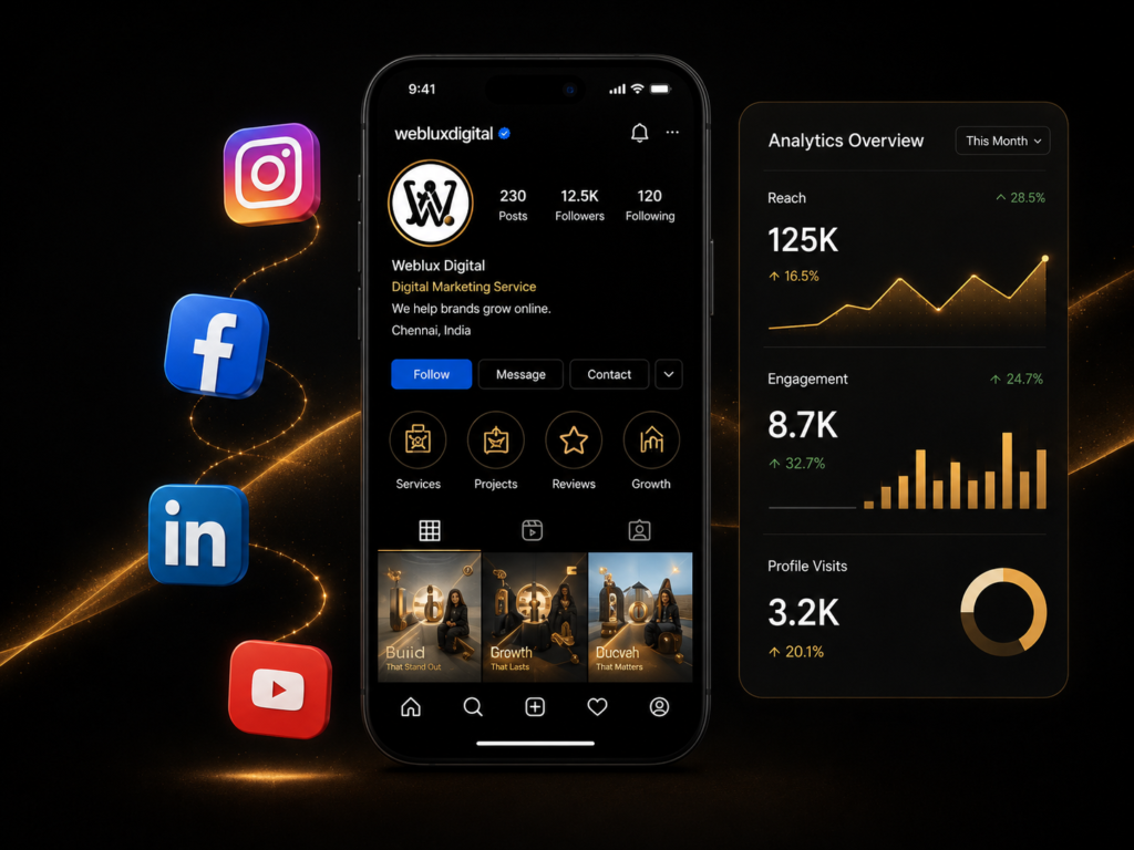 Social media marketing services in Chennai by Weblux Digital